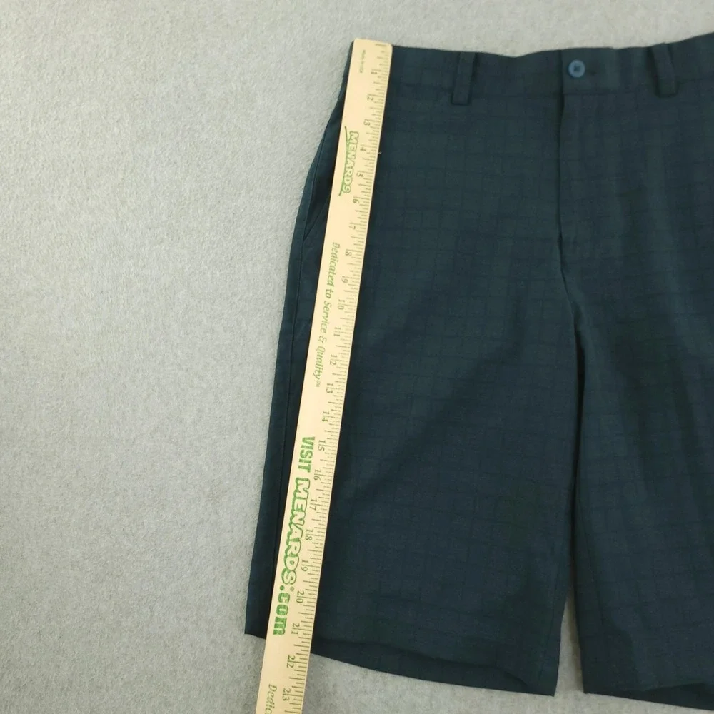 Nike Golf Shorts Mens 30 Blue Check Dri-FIT Golf Performance Chino Casual